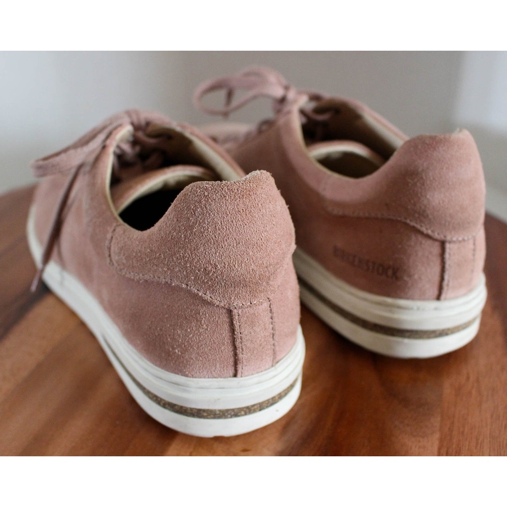 Birkenstock Bend Low Sneakers 41 N / W 10 / M 8 Pink Suede Lace Up Casual Shoes - Picture 6 of 9